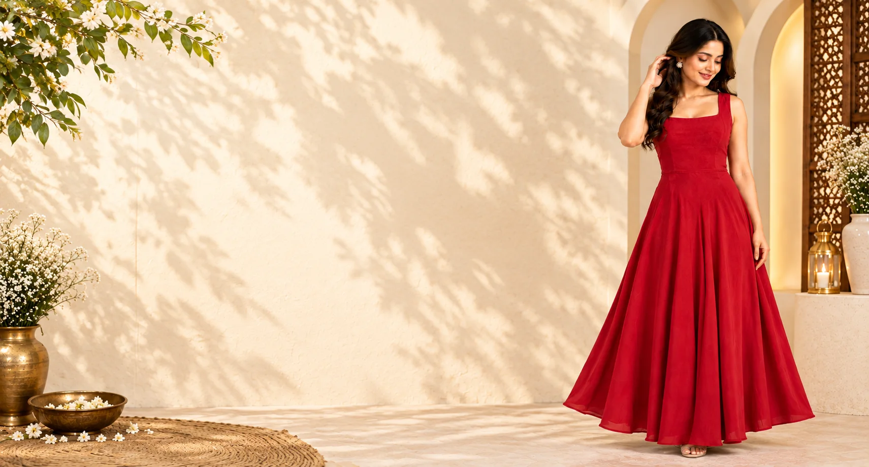 Luxury textile fabric collection banner with elegant modern designs